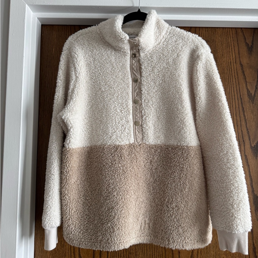Calvin Klein Cream and Tan Teddy Jacket